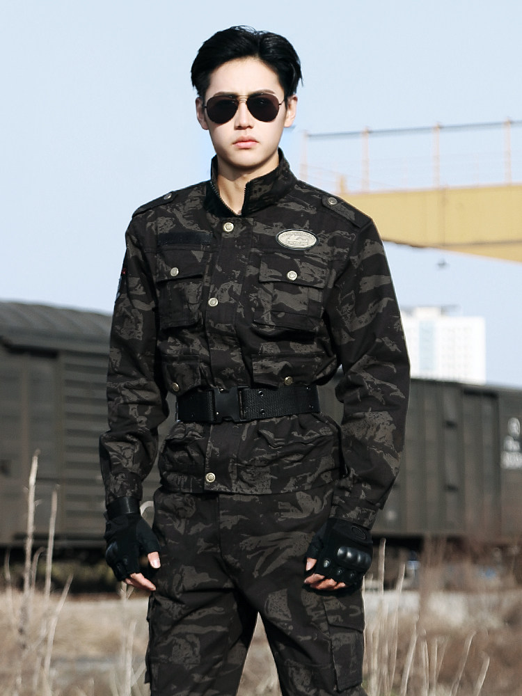 New camouflage suit male special forces field spring and autumn military training training military wear-resistant thickened overalls