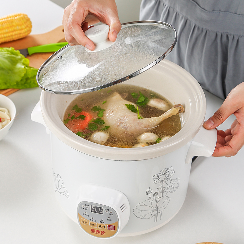 Ceramic electric stew cooker automatic health baby BB boiled porridge pot cooker slow stew household cooking soup pot stew pot
