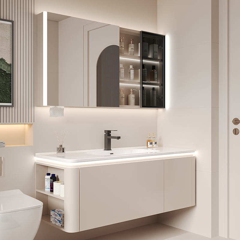 Ceramic integrated basin cream wind bath room cabinet Composition mesh red rounded corners washing table washbasin washbasin toilet-Taobao