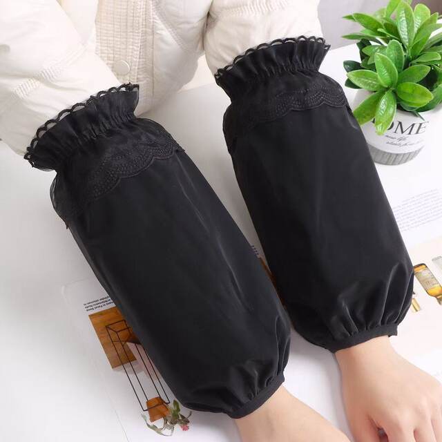 Autumn and winter long sleeves for women's kitchen waterproof and oil-proof sleeves down jacket anti-dirty wear-resistant sleeves office hand sleeves