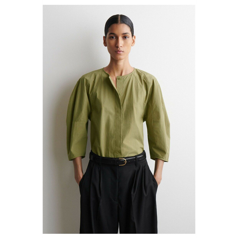 Cs Women's Clothing Standard Fit Sculptural Shirt Green 2026 Spring New Arrival 1319197003