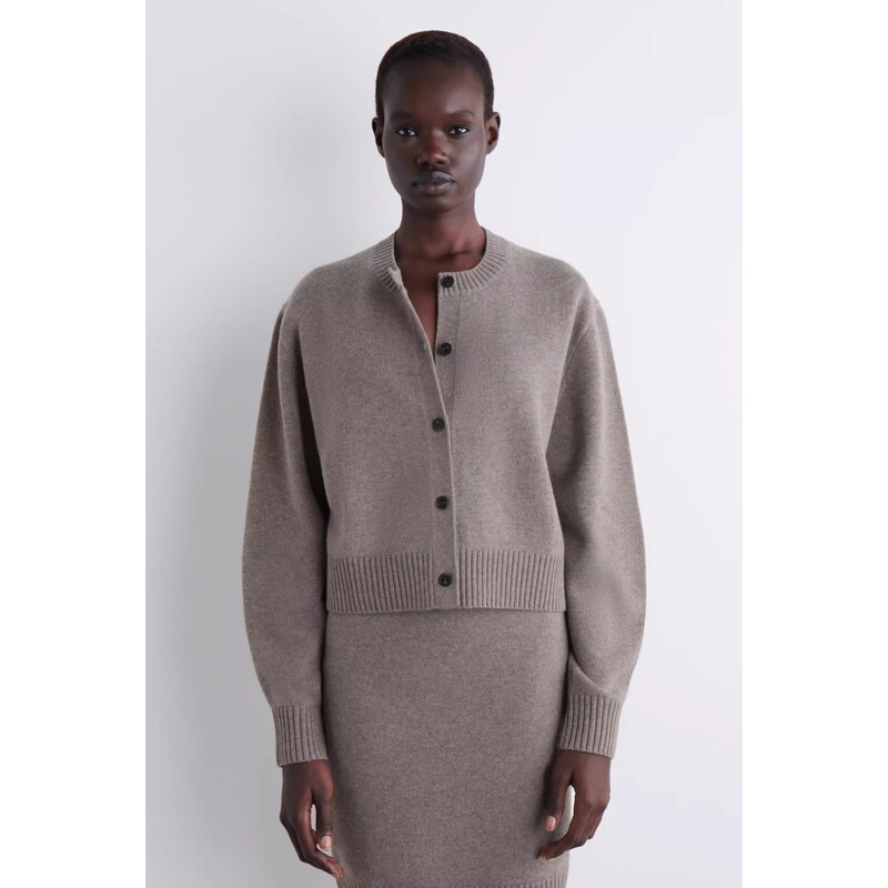 Cs E2025 Autum Women's Knitwear Jacket Standard Fit Merino Wool Cardigan 1294776001