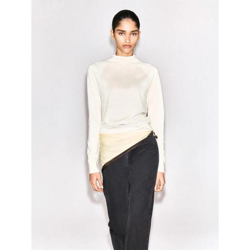 Cs Women's Clothing Slim Fit Merino Wool Half-Turtleneck Knitwear 2026 Autumn New Arrival 1342221001 Cs Women's Clothing Slim Fit Merino Wool Half-Turtleneck Knitwear 2026 Autumn New Arrival 1342221001