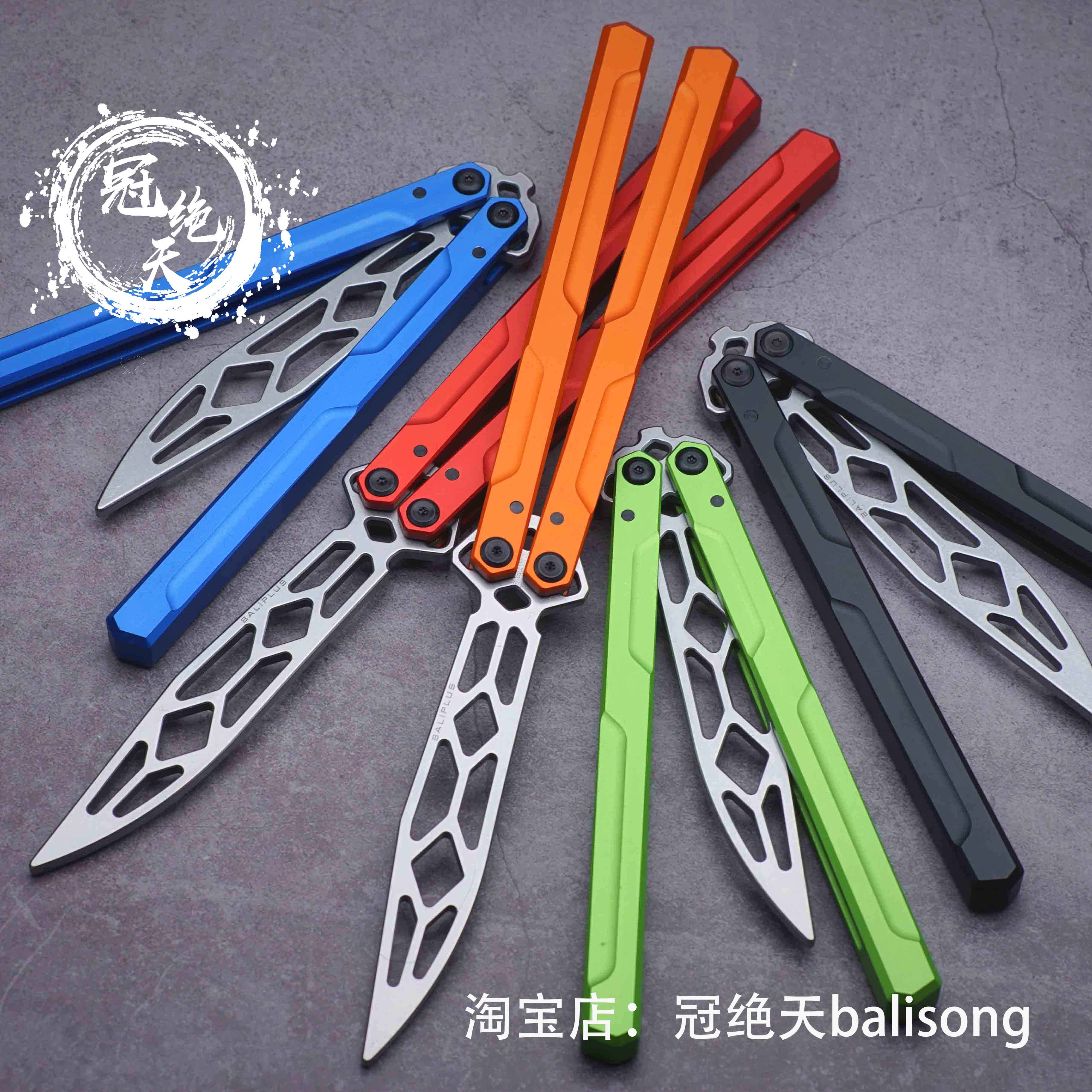 No Territory Green tea LUCHA Exercise Edition (Crown Jedi Balisong) Card Show 5150 Butterfly Knife Not Cutting Edge