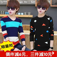 Áo len mới mùa thu cotton nam áo len Hàn Quốc Slim Youth mui xe phần mỏng đáy áo len thời trang nam cao cấp