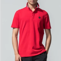 Li Ning áo ngắn tay polo nam Wade loạt ve áo đan ngắn mùa hè thể thao APLM121 - Áo polo thể thao áo phông nam polo