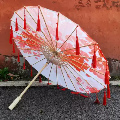 Oil paper umbrella craft umbrella tassel tassel children Hanfu dance ancient style props cos craft bamboo umbrella sunshade kimono shooting