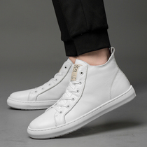 High Help Board Shoes Men Winter Gush Warm Little White Shoes Men Han Prints 100 Hitch White Tide Shoes For Casual Mens Shoes