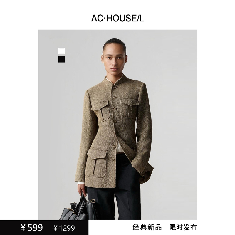 Rl Ralph Vintage Wool Herringbone Woolen Coat, Simple Heavy-Duty Workwear, Intellectual Old Money Style Autumn and Winter Jacket Suit Rl Ralph Vintage Wool Herringbone Woolen Coat, Simple Heavy-Duty Workwear, Intellectual Old Money Style Autumn and Winter Jacket Suit