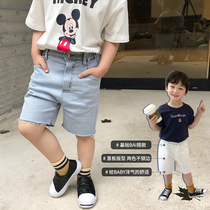 The number of childrens warehouse boys denim shorts baby Summer thin childrens casual pants girls 2020 new Korean version