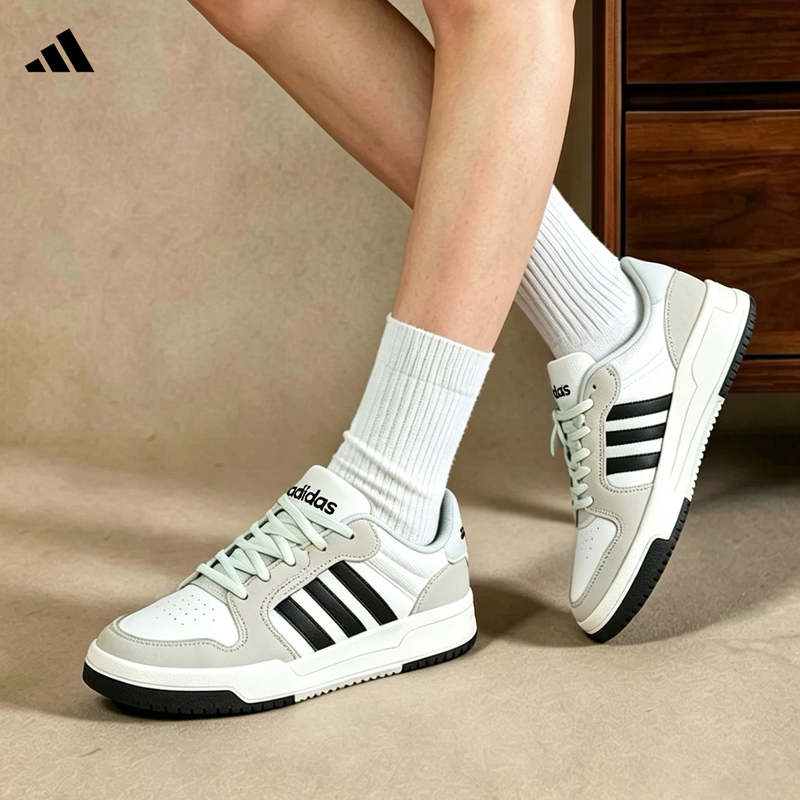 Adidas Adidas Entrap Men's and Women's American Campus-Style Sports Shoes, Youthful Retro Casual Sneakers