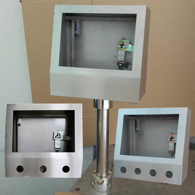 Stainless steel 7-inch touch screen installation box electric control box control box PLC distribution box man-machine interface installation bracket