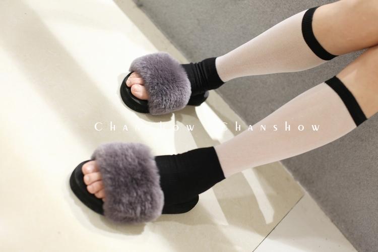 Châu Âu dài ống lụa bạc mờ đan chân cao ống vớ chân phụ nữ thiết lập lụa sáng cá tính vớ thủy triều tất nam đẹp