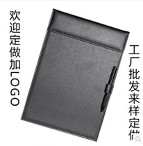 Creative leather conference pad writing board clip leather office supplies writing board clip A4 file splint European style