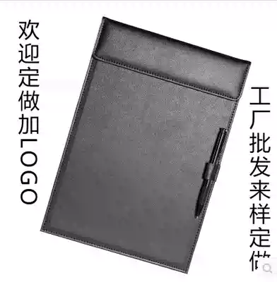 Creative leather conference pad writing board clip leather office supplies writing board clip A4 file splint European style