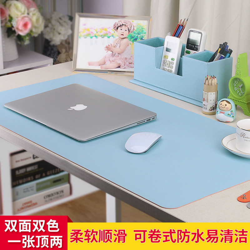 Leather desk pad double-sided desk pad student waterproof writing pad Writer pad computer mouse pad large customization