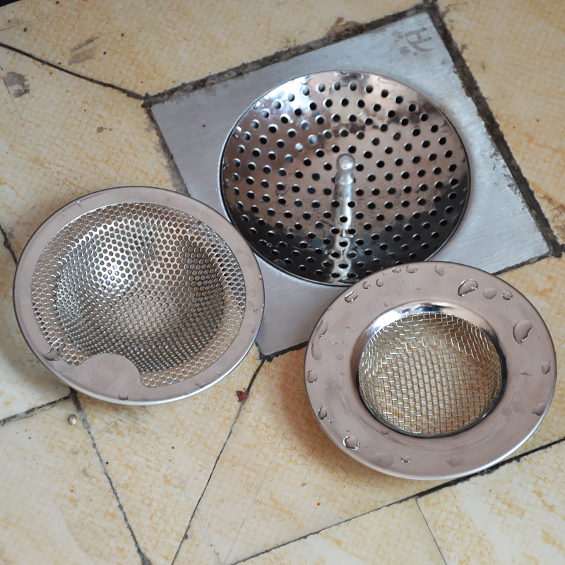 Toilet outfall bathroom floor drain Stainless Steel Filter Stop Rubbish hair Hair Sewer Anti-Clogging Drain-Taobao