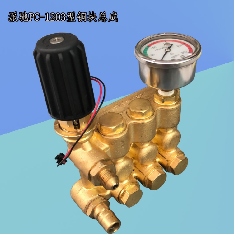 Paij high pressure cleaner press press - press - 1203 car washing machine copper pump body cleaning machine copper block assembly band pressure watch