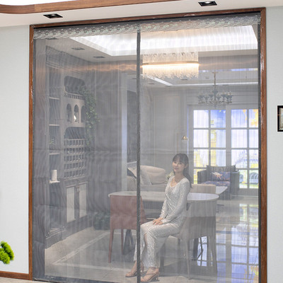 金刚网家用防蚊门帘免打孔隔断帘夏季磁铁自吸魔术贴沙纱窗门蚊帐