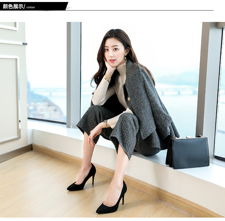 Chống mùa giải phóng mặt bằng mới ngắn ngắn búp bê len áo len hai mặt cashmere áo của phụ nữ áo choàng áo dạ nữ dáng ngắn