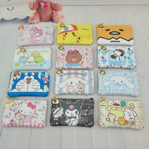 Hello Kitty, мультяшные монеты, маленький милый кошелек, креативный бумажник с молнией