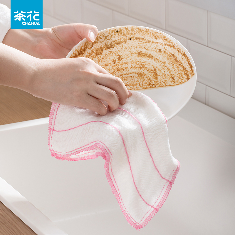 Camellia thickened rags do not lose hair, do not stick to oil, absorb water, housework, wash dishes, wipe tables, scouring pads, glass cleaning cloths