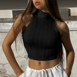 Европейский и американский сексуальный боди без ремонта, вязаный жилет, короткий топ, женский сексуальный вязаный майку