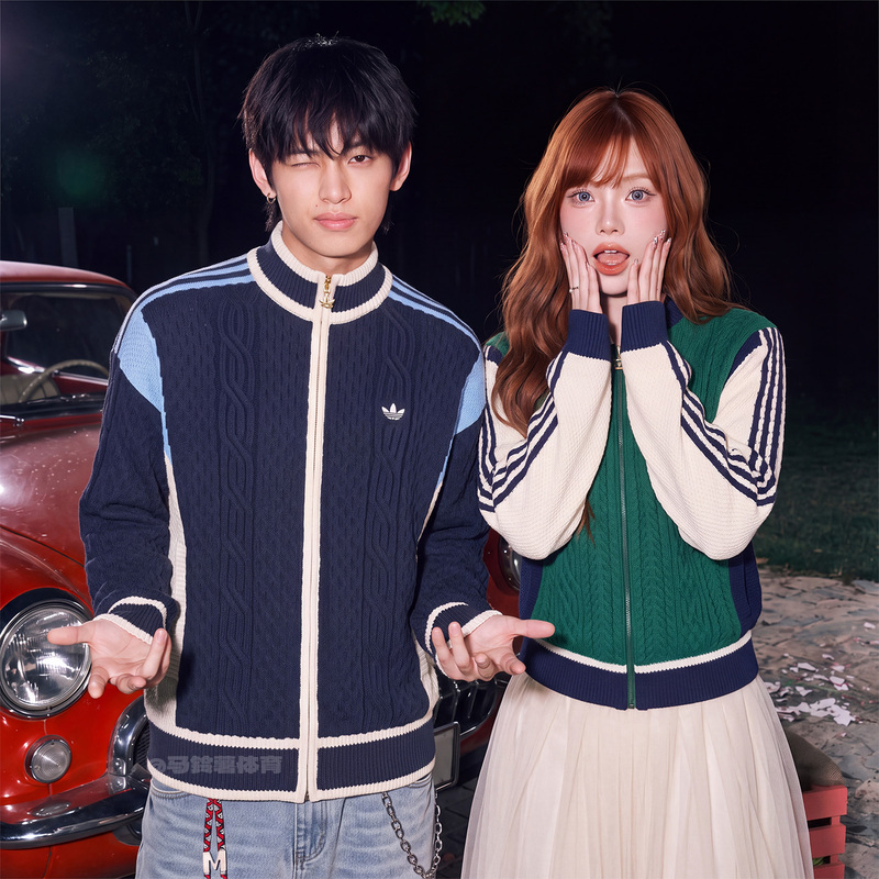 Adidas Adidas Trefoil Jacket Stand Collar Color Block Sports Casual Knitted Cardigan Top Li1750 Adidas Adidas Trefoil Jacket Stand Collar Color Block Sports Casual Knitted Cardigan Top Li1750