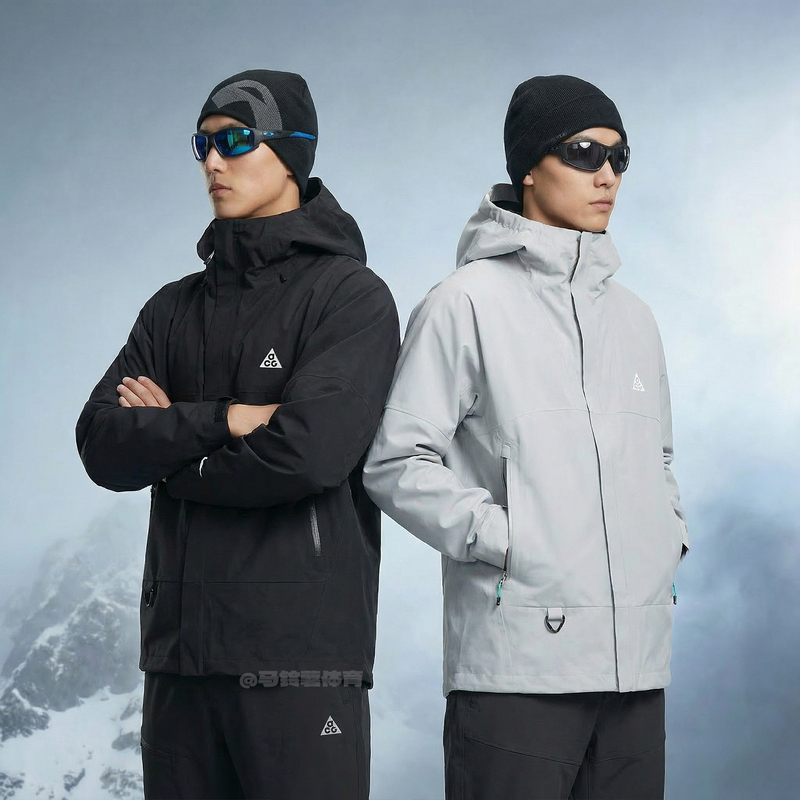 Nike Acg Black and White Men's and Women's Outdoor Windproof Hooded Jacket Jacket Dv9416-010 Nike Acg Black and White Men's and Women's Outdoor Windproof Hooded Jacket Jacket Dv9416-010