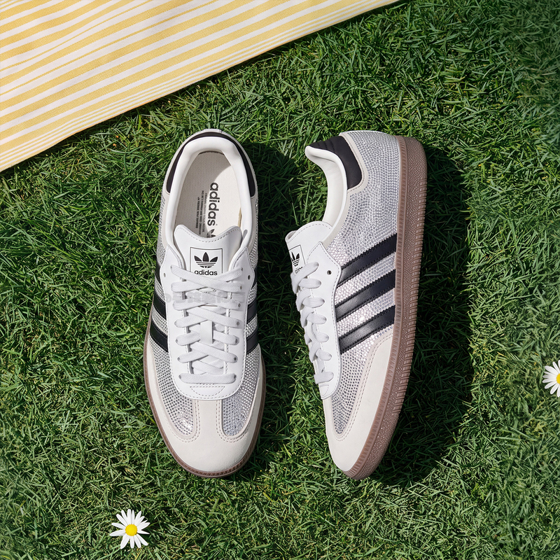 Adidas Adidas Trefoil Samba Flash Diamond Silver White 26Th Anniversary New German Training T-Toe Women's Shoes Ih9055