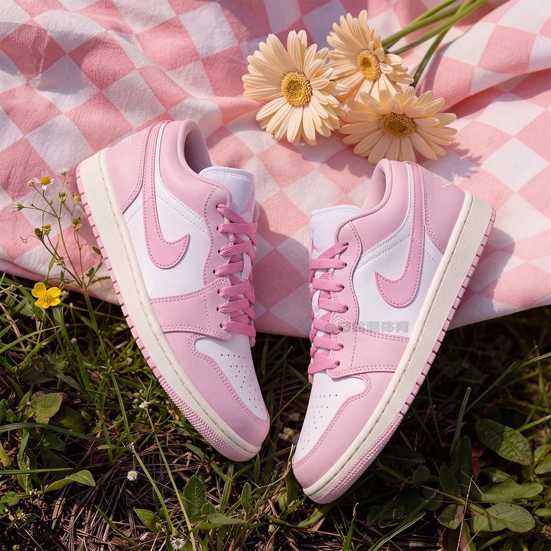 Nike Women's Shoes Air Jordan 1 Sports Training Basketball Shoes New Women's Model Pink Dc0774-607