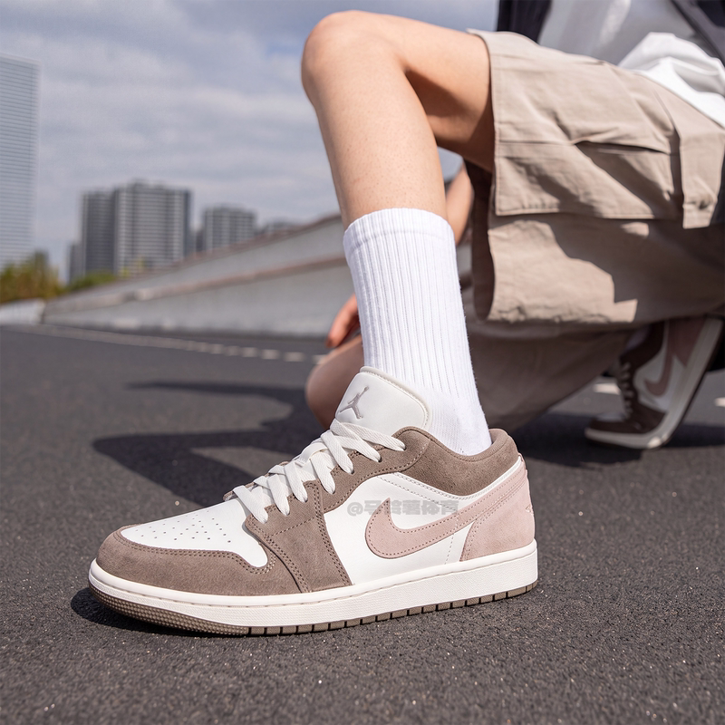 Nike Air Jordan 1Aj1 Low-Top Sports Basketball Sneakers Men's Olive Gray 553558-046