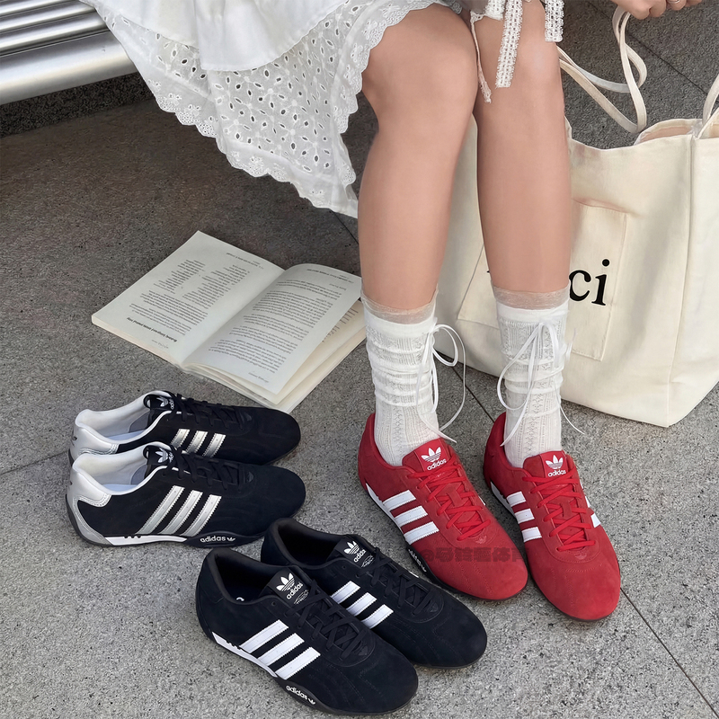 Adidas Adiracerlo Men's and Women's Retro Black Sneakers Sports Casual Training Shoes Jp7009