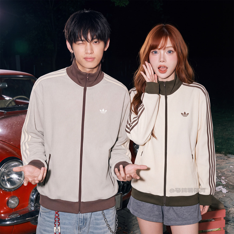 Adidas Adidas Trefoil Waffle Jacket Casual Sports New Men's and Women's Model Ld6433 Adidas Adidas Trefoil Waffle Jacket Casual Sports New Men's and Women's Model Ld6433
