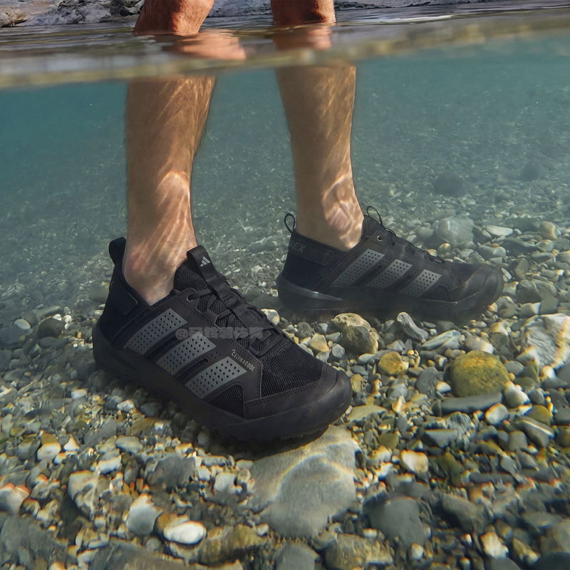 Adidas Daroga Black Low-Top Outdoor Sports Wading and River Tracing Shoes Hiking Shoes for Men Hq9170