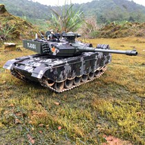 18-channel remote control large Chinese 99A main battle tank metal barrel can be fired back seat smoke track shock absorber