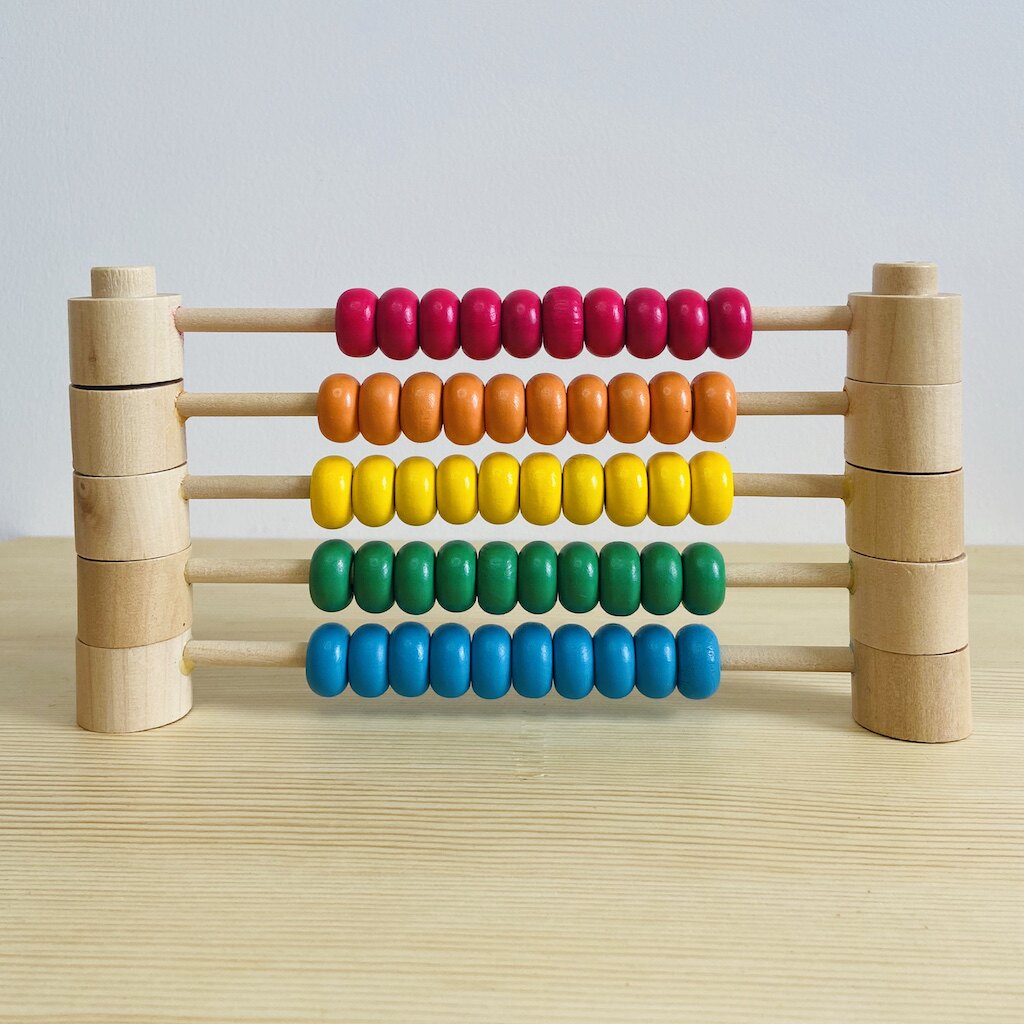 Wooden detachable calculation bead frame children's arithmetic enlightenment abacus busy board DIY accessories toy Montessori