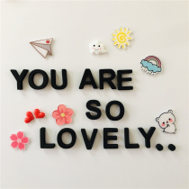 Banmei creative digital wedding date English capital letters refrigerator stickers Childrens early education stickers custom magnetic stickers