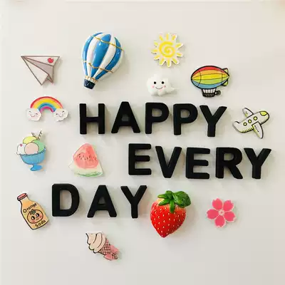 Half-Mei creative digital wedding date English capital letter refrigerator stickers children's early education stickers custom magnetic stickers