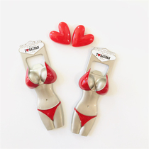 Half-Mei creative sexy beer bar bottle opener refrigerator sticker metal bottle opener household bottle starter cap tile