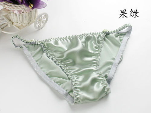 Siêu phổ biến thời trang sexy 100% lụa lụa đồ lót phụ nữ thong t quần tóm tắt