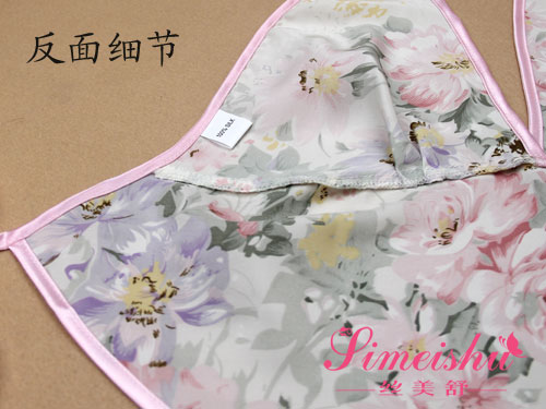 Nữ thần sexy 100% lụa V-Cổ in lụa tạp dề ladies đồ lót đồ ngủ sexy bụng người lớn