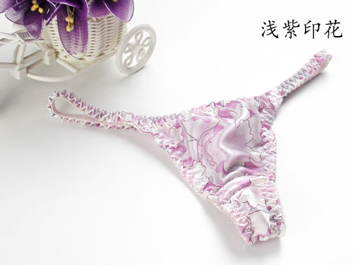 Chỉ cho bán hàng 100% lụa nữ cảm giác thong T quần không có dấu vết sexy đồ lót lụa tóm tắt thoáng khí