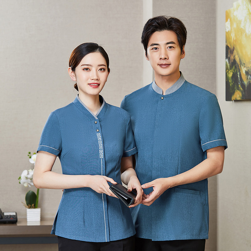 Hotel Cleaning Workwear Women Short Sleeves Summer Property Guesthouse Housekeeping Hospital Community Clean Aunt Suit