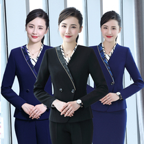 Front desk professional suit female fashion professional dress temperament goddess Fan Gaobian beauty salon work clothes female work suit