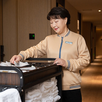 Cleaning clothing Long sleeve sweater female autumn and winter PA jacket room cleaner aunt housekeeping property overalls set