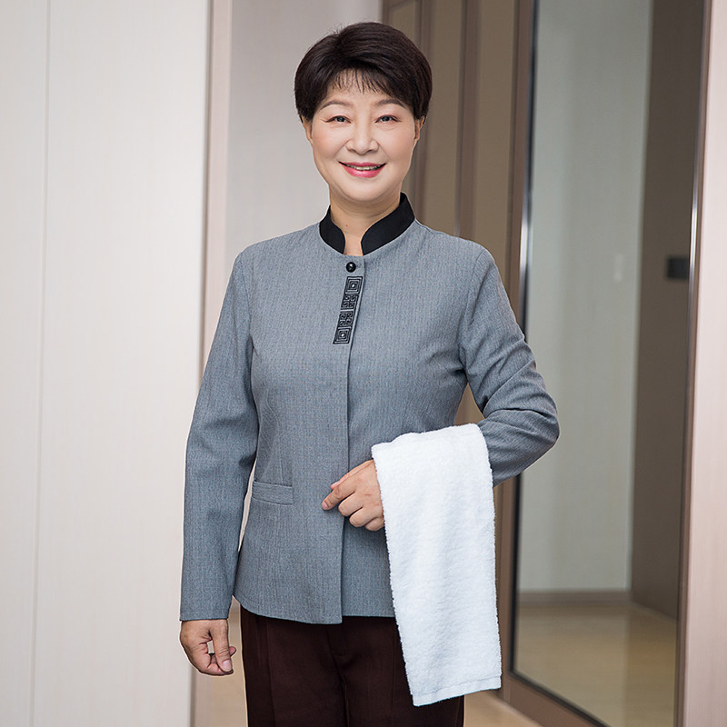Hotel Hotel Cleaning with long sleeves Guest House Guest house Cleanliness Aunt PA Workwear Property Keeper Spring Autumn Clothing