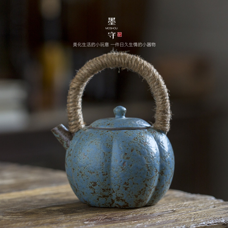Ink-holding Japanese style Coarse Pottery Hand Made with Pot Burning Water Pot Ceramics Teapot Kongfu Tea With Tea Making Pot of Winner Tea