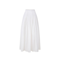 (More than thirteen cardamom children) Daily wild inner solid color medium-long elastic waist white petticoat female thin section