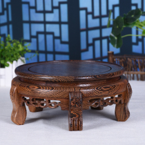 Mahogany flower stand a few fish tank base flower pot ornaments stone stone base Buddha statue shelf round flower stand
